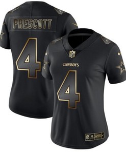 Women Dallas Cowboys Active Player Custom 2019 Black Gold Edition Stitched Jersey