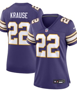 Women Minnesota Vikings #22 Paul Krause Classic Retired Player Jersey - Purple