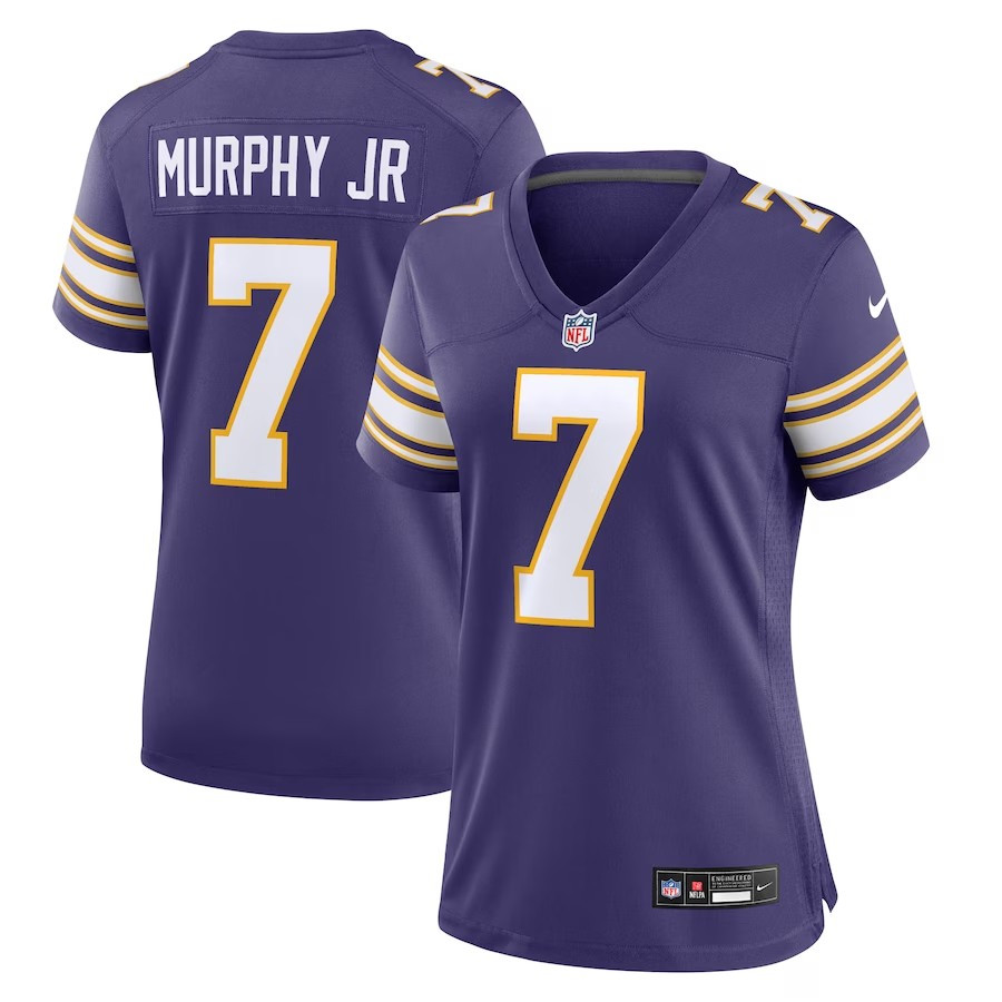 Women Minnesota Vikings #7 Byron Murphy Jr Classic Player Game Jersey - Purple