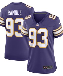Women Minnesota Vikings #93 John Randle Classic Player Game Jersey - Purple