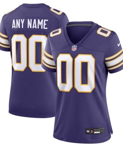 Women Minnesota Vikings Active Player Custom Purple 2023 Stitched Game Jersey
