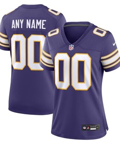 Women Minnesota Vikings Nike Classic Custom Game Jersey - Purple