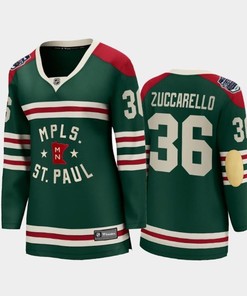 Women Minnesota Wild Mats Zuccarello 36 2022 Winter Classic State Of Hockey Jersey Green Jersey