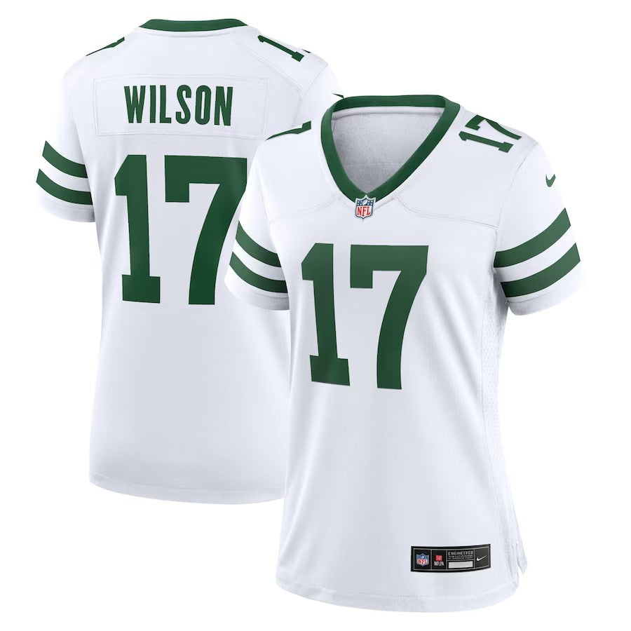 Women New York Jets #17 Garrett Wilson Legacy Player Game Jersey - White