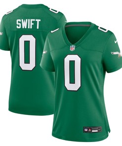 Women Philadelphia Eagles #0 D'andre Swift Alternate Game Jersey - Kelly Green