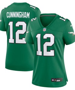 Women Philadelphia Eagles #12 Randall Cunningham Alternate Game Jersey - Kelly Green