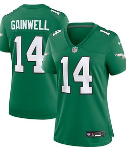 Women Philadelphia Eagles #14 Kenneth Gainwell Alternate Game Jersey - Kelly Green