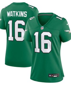Women Philadelphia Eagles #16 Quez Watkins Alternate Game Jersey - Kelly Green