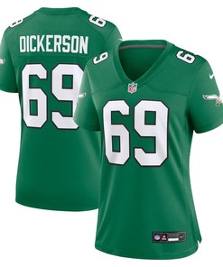 Women Philadelphia Eagles #69 Landon Dickerson Alternate Game Jersey - Kelly Green