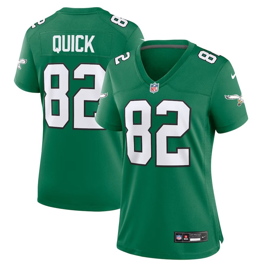 Women Philadelphia Eagles #82 Mike Quick Alternate Game Jersey - Kelly Green