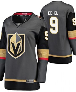 Women Vegas Golden Knights Jack Eichel 9 Home Women Black 2021 Trade Jersey Jersey