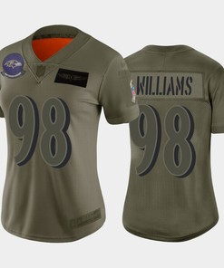 Womens Baltimore Ravens Brandon Williams Camo 2019 Salute To Service Limited Jersey