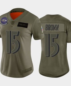 Womens Baltimore Ravens Marquise Brown Camo 2019 Salute To Service Limited Jersey