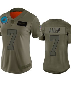 Womens Carolina Panthers Kyle Allen Camo 2019 Salute To Service Limited Jersey