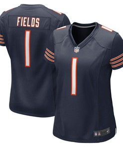 Womens Chicago Bears Justin Fields Navy 2021 Nfl Draft First Round Pick Game Jersey Gift For Chicago Bears Fans