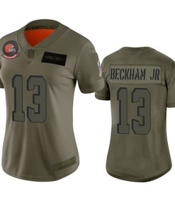 Womens Cleveland Browns Odell Beckham Jr Camo 2019 Salute To Service Limited Jersey