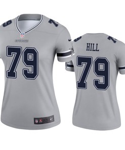 Womens Dallas Cowboys Trysten Hill Silver Inverted Legend Jersey