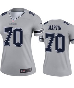Womens Dallas Cowboys Zack Martin Silver Inverted Legend Jersey