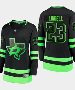 Women's Dallas Stars Esa Lindell 23 Alternate Blackout Premier Breakaway Black Jersey