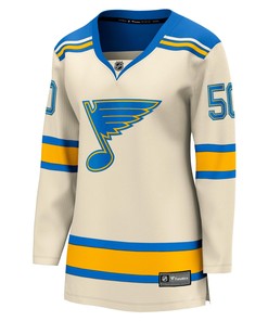 Women's Jordan Binnington Cream St. Louis Blues 2022 Winter Classic Breakaway Player Jersey Jersey