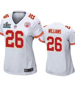 Womens Kansas City Chiefs Damien Williams White Super Bowl Liv Game Jersey