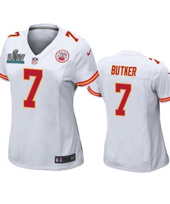 Womens Kansas City Chiefs Harrison Butker White Super Bowl Liv Game Jersey