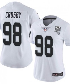 Womens Las Vegas Raiders #98 Maxx Crosby White 2020 Inaugural Season Vapor Untouchable Limited Stitched Jersey
