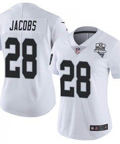 Womens Las Vegas Raiders White #28 Josh Jacobs 2020 Inaugural Season Vapor Untouchable Limited Stitched Jersey
