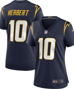 Womens Los Angeles Chargers #10 Justin Herbert Navy 2020 Stitched Jersey