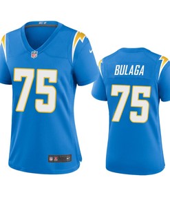 Women's Los Angeles Chargers Bryan Bulaga 75 Powder Blue Game Jersey