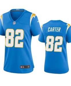 Women's Los Angeles Chargers DeAndre Carter 82 Powder Blue Game Jersey