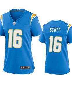 Women's Los Angeles Chargers J.K. Scott 16 Powder Blue Game Jersey