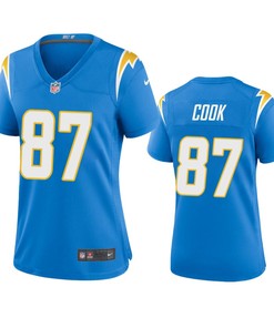 Women's Los Angeles Chargers Jared Cook 87 Powder Blue Game Jersey