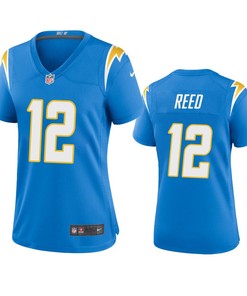 Women's Los Angeles Chargers Joe Reed 12 Powder Blue Game Jersey