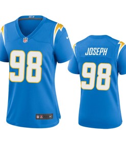 Women's Los Angeles Chargers Linval Joseph 98 Powder Blue Game Jersey