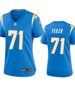 Women's Los Angeles Chargers Matt Feiler 71 Powder Blue Game Jersey