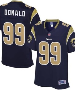 Womens Los Angeles Rams Aaron Donald Nfl Pro Line Navy Team Color Jersey