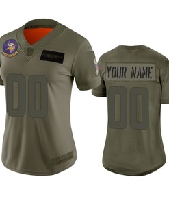 Womens Minnesota Vikings Custom Camo 2019 Salute To Service Limited Jersey