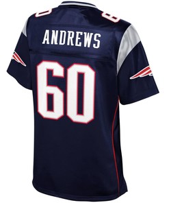 Womens New England Patriots David Andrews Nfl Pro Line Navy Team Color Jersey