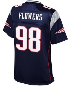 Womens New England Patriots Trey Flowers Nfl Pro Line Navy Team Color Jersey