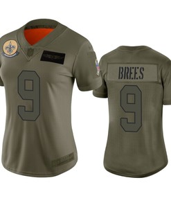 Womens New Orleans Saints Drew Brees Camo 2019 Salute To Service Limited Jersey