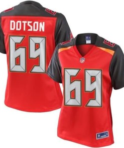 Womens Nfl Pro Line Demar Dotson Red Tampa Bay Buccaneers Jersey