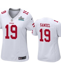 Womens San Francisco 49ers Deebo Samuel White Super Bowl Liv Game Jersey