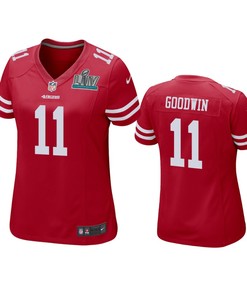 Womens San Francisco 49ers Marquise Goodwin Scarlet Super Bowl Liv Game Jersey