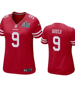 Womens San Francisco 49ers Robbie Gould Scarlet Super Bowl Liv Game Jersey