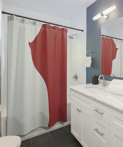 Women's Shape Boho Modern Shower Curtain for Bathroom Decor