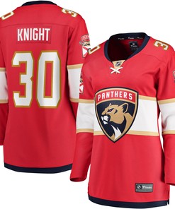 Women's Spencer Knight Red Florida Panthers 2017/18 Home Breakaway Jersey Jersey