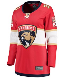 Women's Spencer Knight Red Florida Panthers 2017/18 Home Breakaway Jersey Jersey