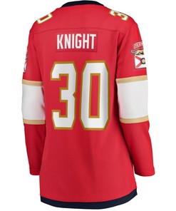 Women's Spencer Knight Red Florida Panthers 2017/18 Home Breakaway Jersey Jersey