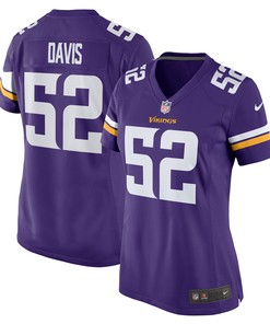 Wyatt Davis Minnesota Vikings Womens Player Game Jersey - Purple Nfl